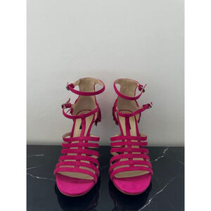 Zara Faux Suade Fuchsia Pumps